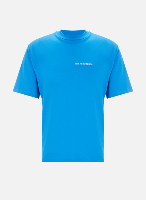 Blaues Baumwoll-T-Shirt, BIS DIE NACHT VORBEI IST 