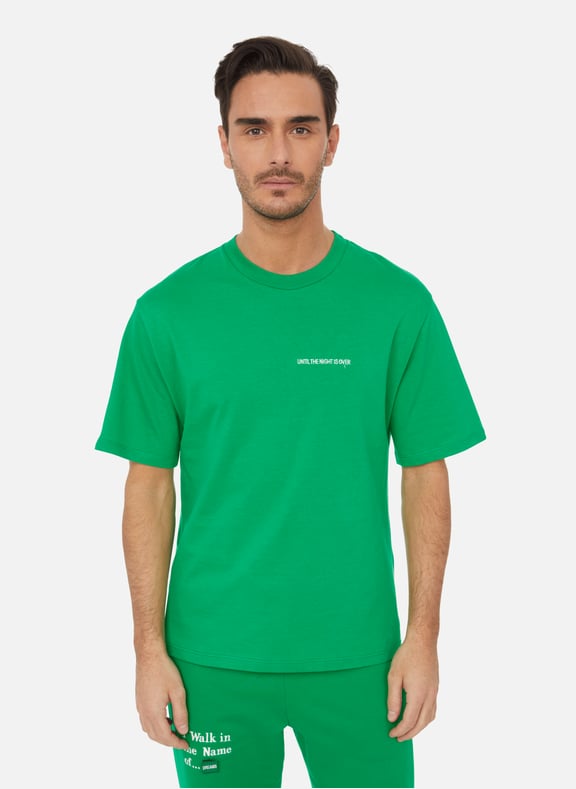 T-shirt en coton Vert by UNTIL THE NIGHT IS OVER UNTIL THE NIGHT IS OVER T-shirt en coton Vert
