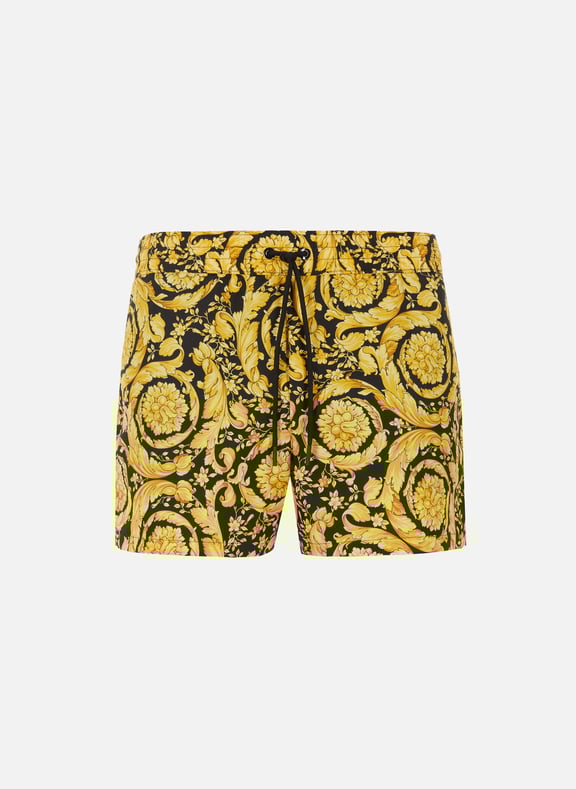 Short de bain imprimé Doré by VERSACE VERSACE Short de bain imprimé Doré