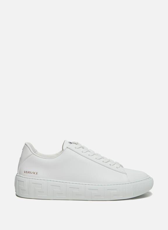 Baskets en cuir Blanc by VERSACE VERSACE Baskets en cuir Blanc