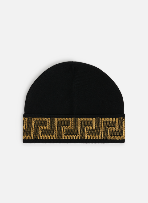 قبعة صغيرة بنمط مميز باللون الأسود فيرساتشي 