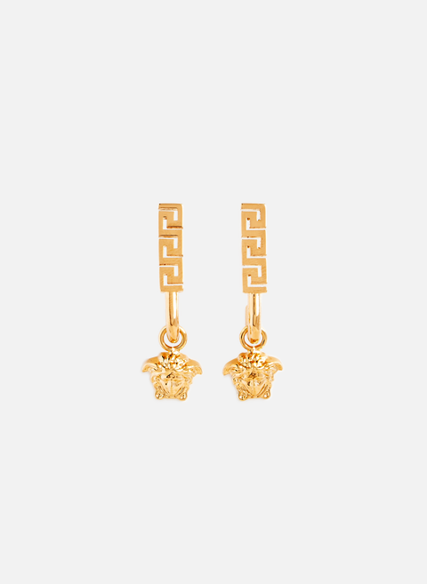 Golden VERSACE logo earrings 