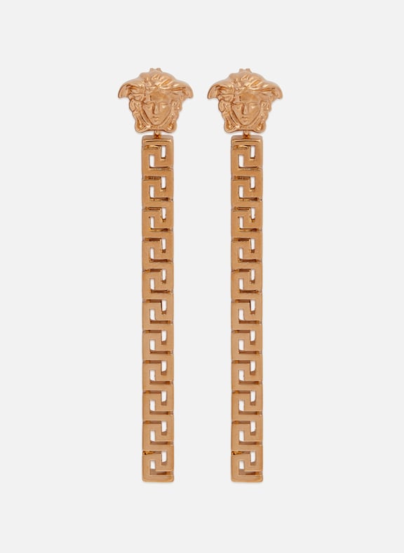 Boucles d'oreille pendantes Greca Doré by VERSACE VERSACE Boucles d'oreille pendantes Greca Doré