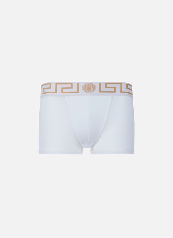 Boxer Greca en coton Blanc by VERSACE VERSACE Boxer Greca en coton Blanc