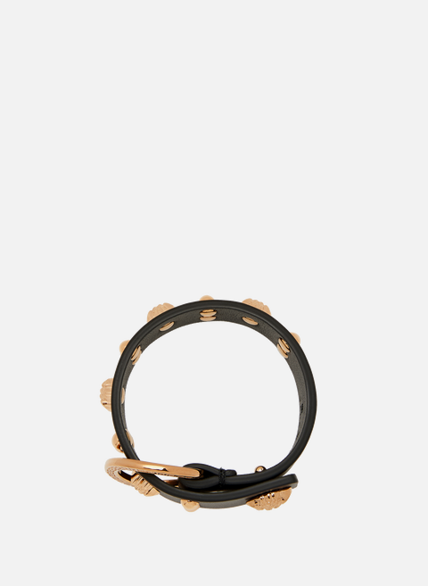 Bracelet Medusa Stud en cuir NoirVERSACE 