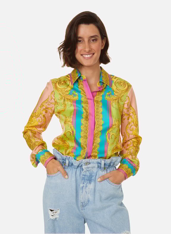 Chemise Barocco en soie Multicolore
