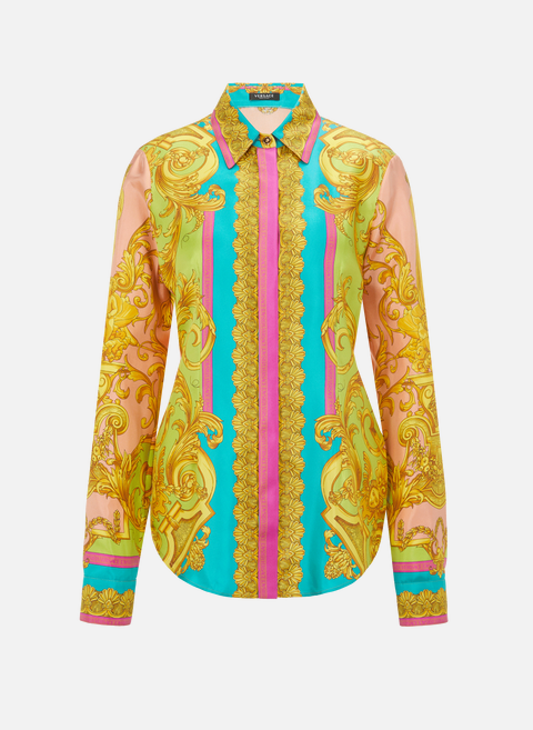 Barocco silk shirt MulticolorVERSACE 