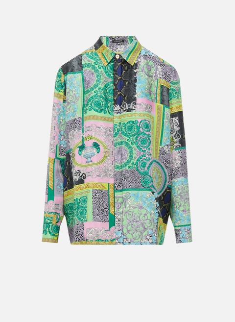 Barocco Rodeo silk shirt MulticolorVERSACE 