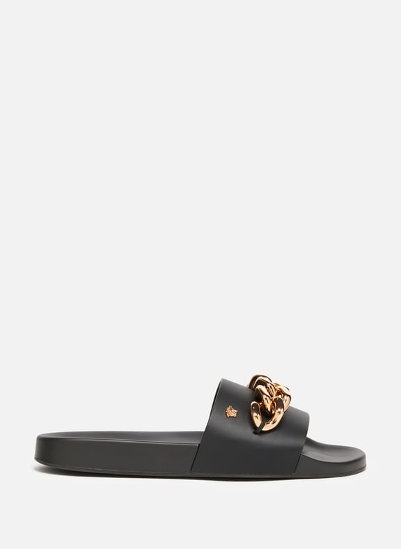 Claquette Medusa chain Noir by VERSACE VERSACE Claquette Medusa chain Noir