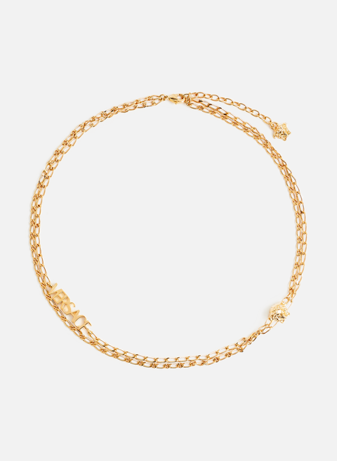 Golden VERSACE logo necklace 