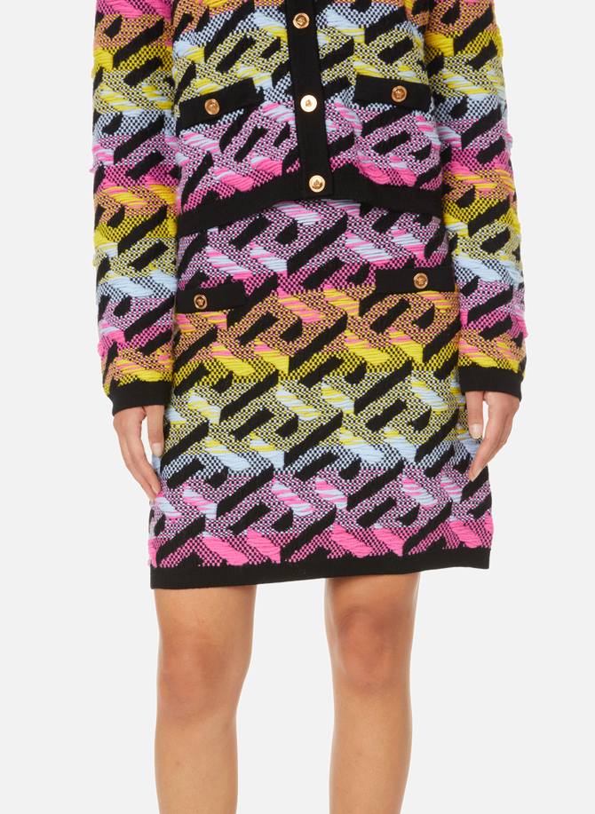 VERSACE patterned wool skirt