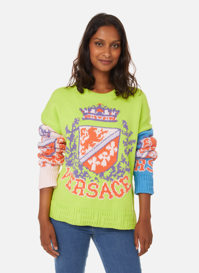 VERSACE cotton logo sweater