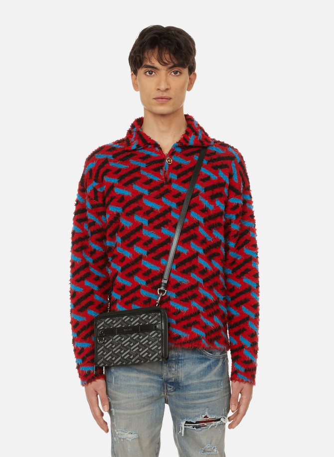 VERSACE geometric patterned wool sweater
