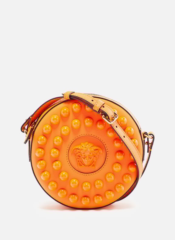 Sac bandoulière en cuir Orange by VERSACE VERSACE Sac bandoulière en cuir Orange