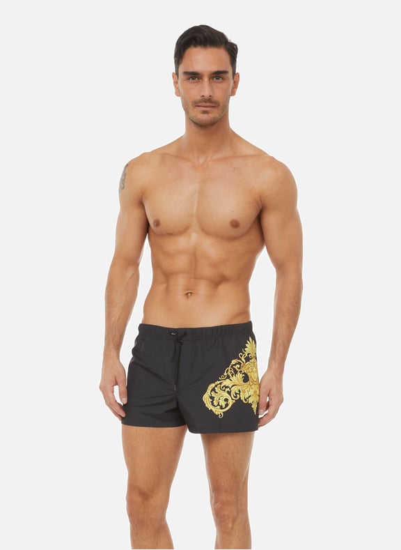 Short de bain court à motif Medusa Multicolore by VERSACE VERSACE Short de bain court à motif Medusa Multicolore