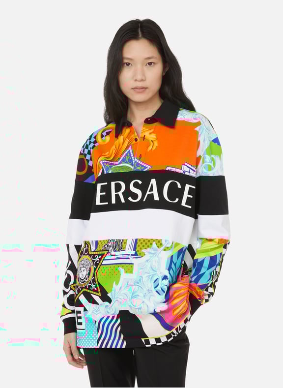Sweat à imprimé en coton Multicolore by VERSACE VERSACE Sweat à imprimé en coton Multicolore
