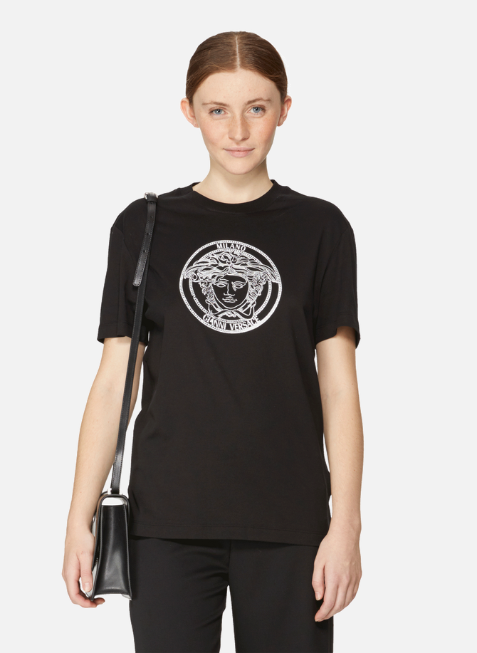 T-shirt à imprimé Medusa en coton VERSACE