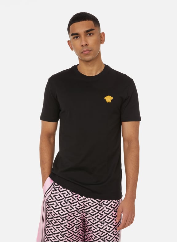 T-shirt en coton Noir by VERSACE VERSACE T-shirt en coton Noir