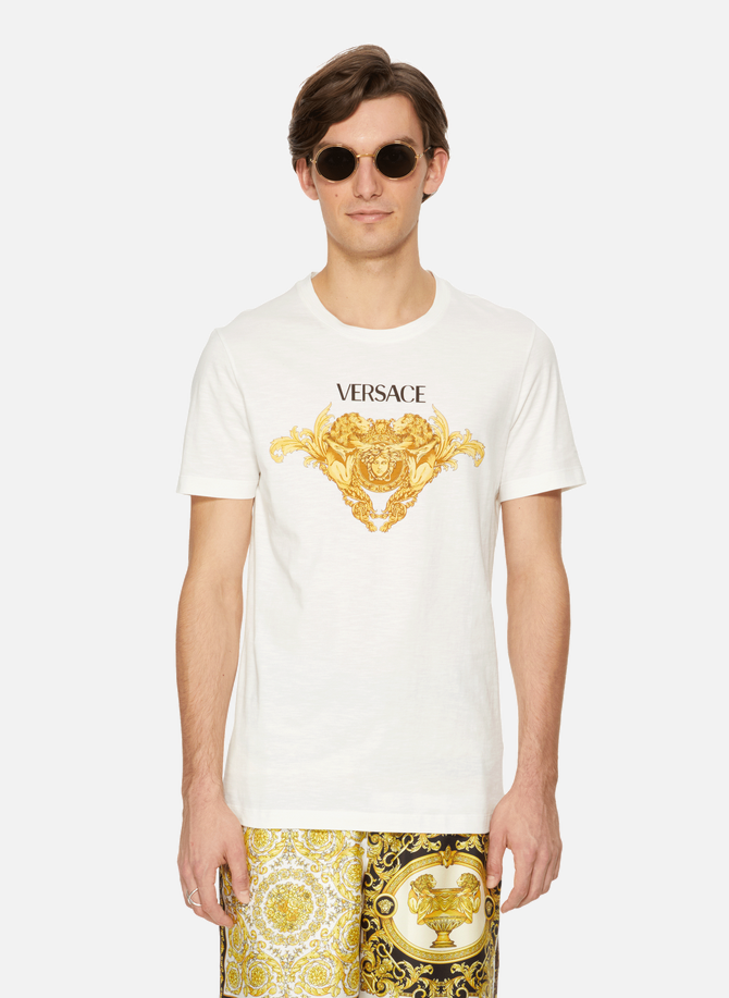 T-shirt imprimé Médusa en coton VERSACE