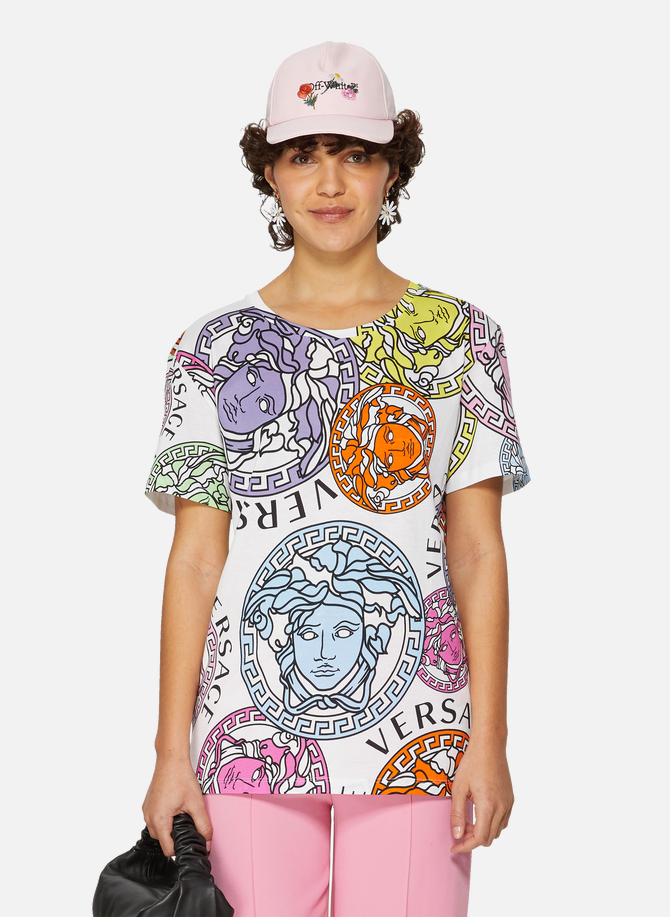 T-shirt imprimé Médusa en coton VERSACE