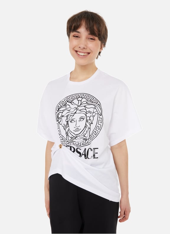 T-shirt Medusa oversize en coton Multicolore by VERSACE VERSACE T-shirt Medusa oversize en coton Multicolore