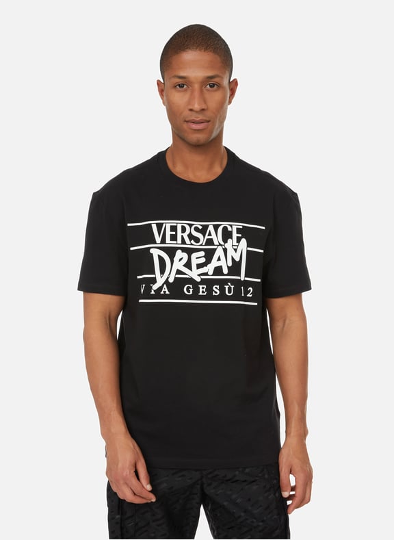 T-shirt Versace Dream en coton Noir by VERSACE VERSACE T-shirt Versace Dream en coton Noir