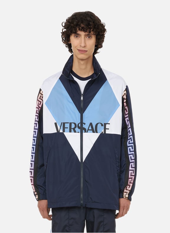 Veste à logo en nylon Multicolore by VERSACE VERSACE Veste à logo en nylon Multicolore