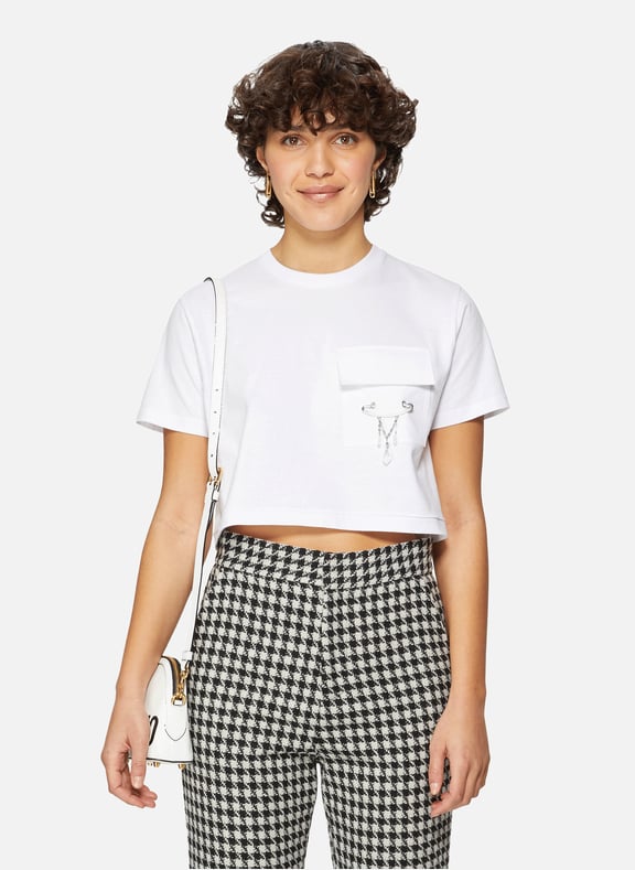 T-shirt cropped en coton Blanc by VICTORIA/TOMAS VICTORIA/TOMAS T-shirt cropped en coton Blanc