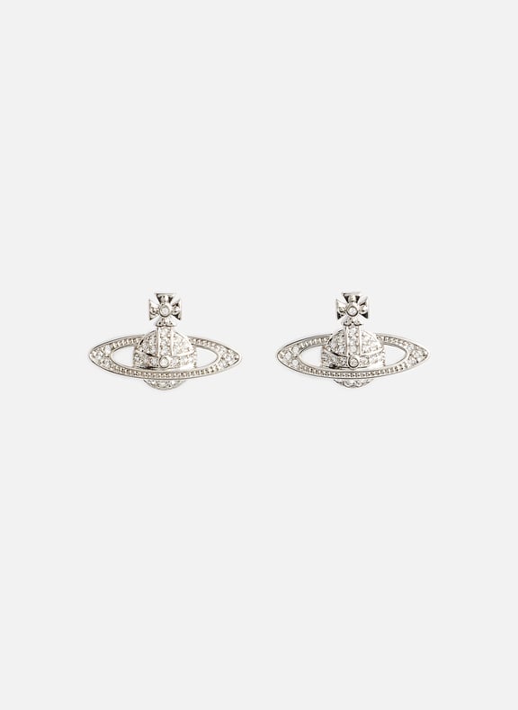 Boucle d'oreille Orb à cristaux Argent by VIVIENNE WESTWOOD VIVIENNE WESTWOOD Boucle d'oreille Orb à cristaux Argent