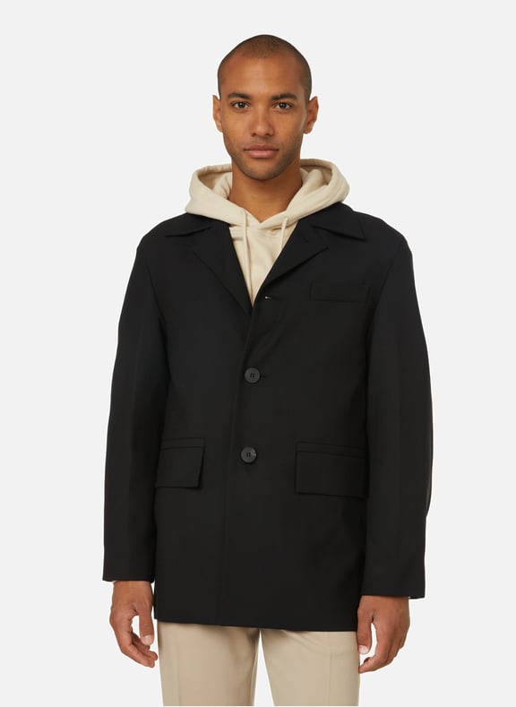 Veste longue trois boutons Noir by WOOYOUNGMI WOOYOUNGMI Veste longue trois boutons Noir