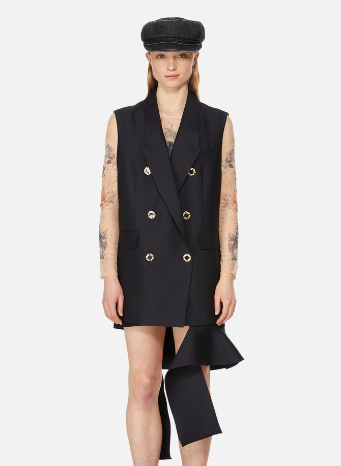 YCH wool sleeveless suit jacket