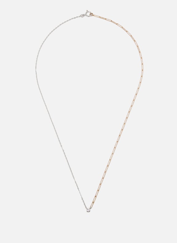 Collier en or jaune blanc Transparent by YVONNE LEON YVONNE LEON Collier en or jaune blanc Transparent