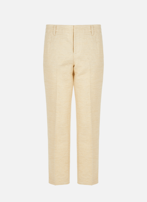 Pantalon Posh en coton et lin à fil lurex JauneZADIG&VOLTAIRE 