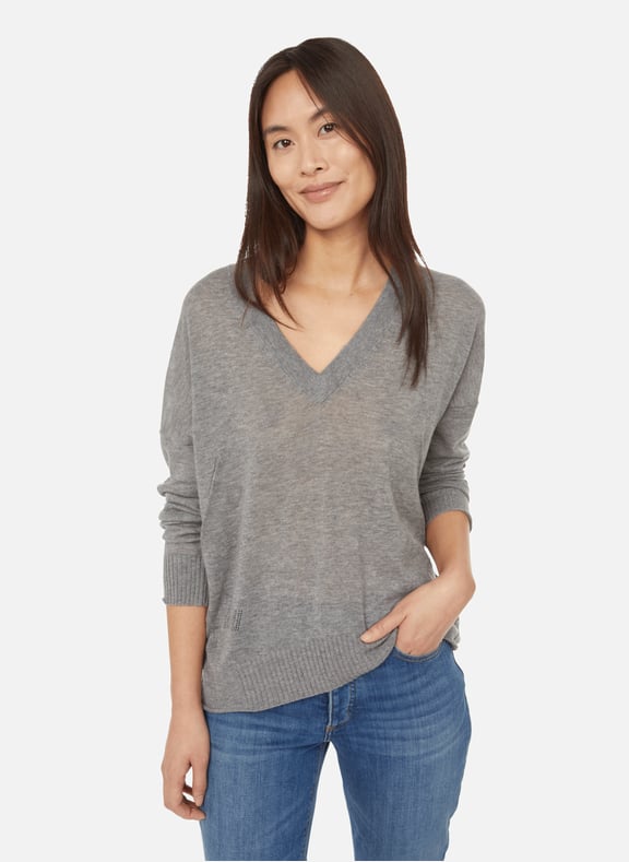 Pull col V en cachemire Gris by ZADIG&VOLTAIRE ZADIG&VOLTAIRE Pull col V en cachemire Gris