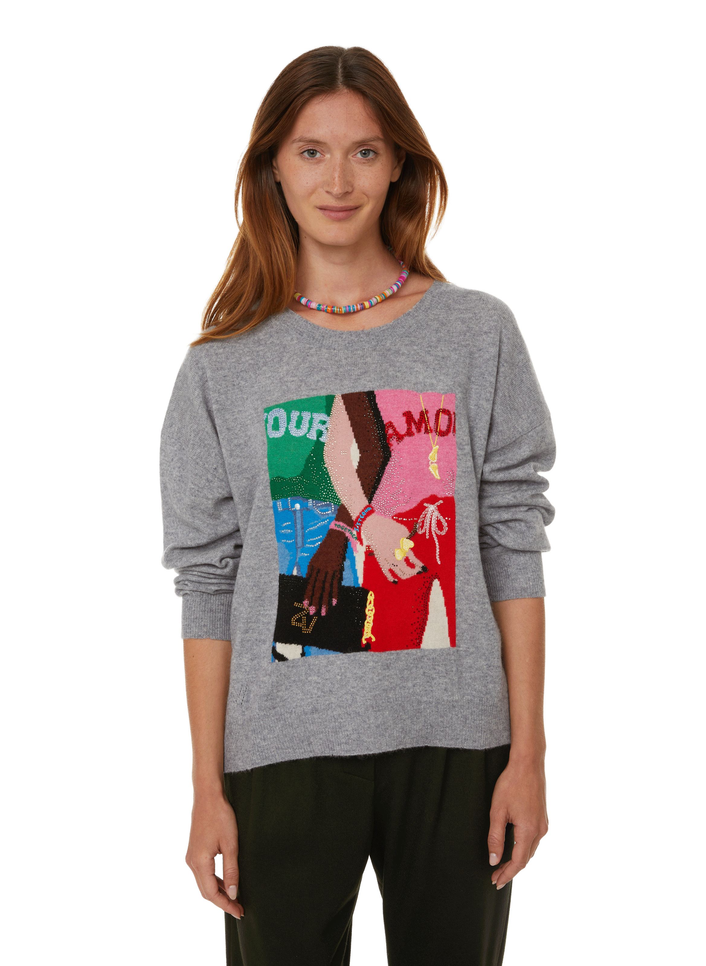Pull Zadig & Voltaire En Coton Flammé - Taille S, Gris, Très Bon état