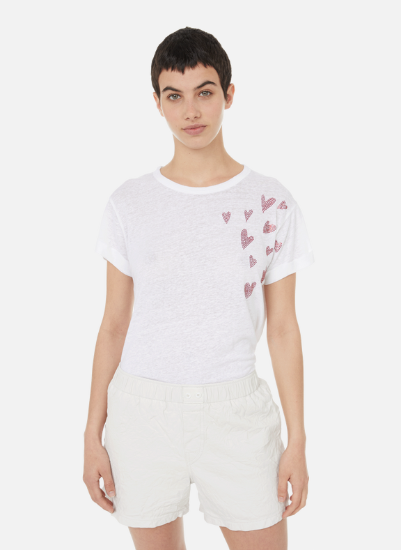 ZADIG&VOLTAIRE T-shirt Anya à strass en coton Blanc