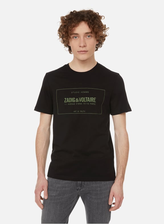 T-shirt Ted Blason en coton Noir by ZADIG&VOLTAIRE ZADIG&VOLTAIRE T-shirt Ted Blason en coton Noir