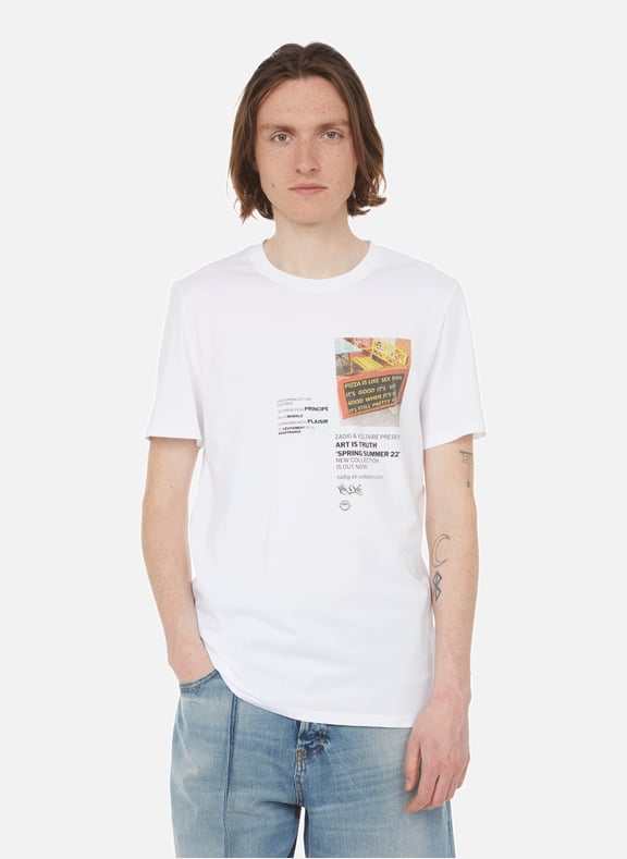 T-shirt Ted en coton Blanc by ZADIG&VOLTAIRE ZADIG&VOLTAIRE T-shirt Ted en coton Blanc