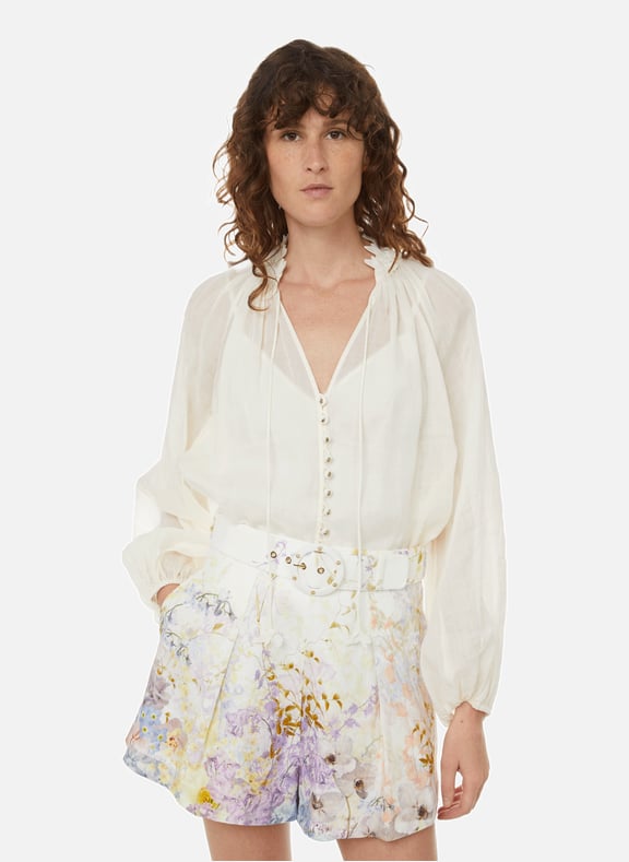 Blouse Dancer Lantern Beige by ZIMMERMANN ZIMMERMANN Blouse Dancer Lantern Beige