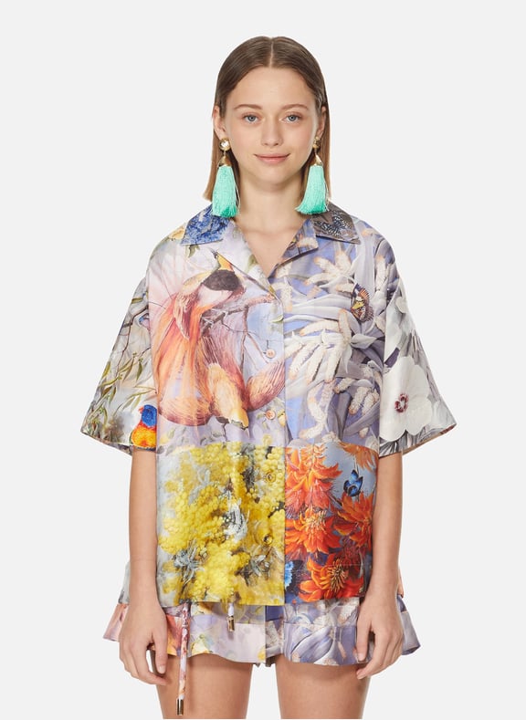 Chemise Botanica en soie Multicolore by ZIMMERMANN ZIMMERMANN Chemise Botanica en soie Multicolore