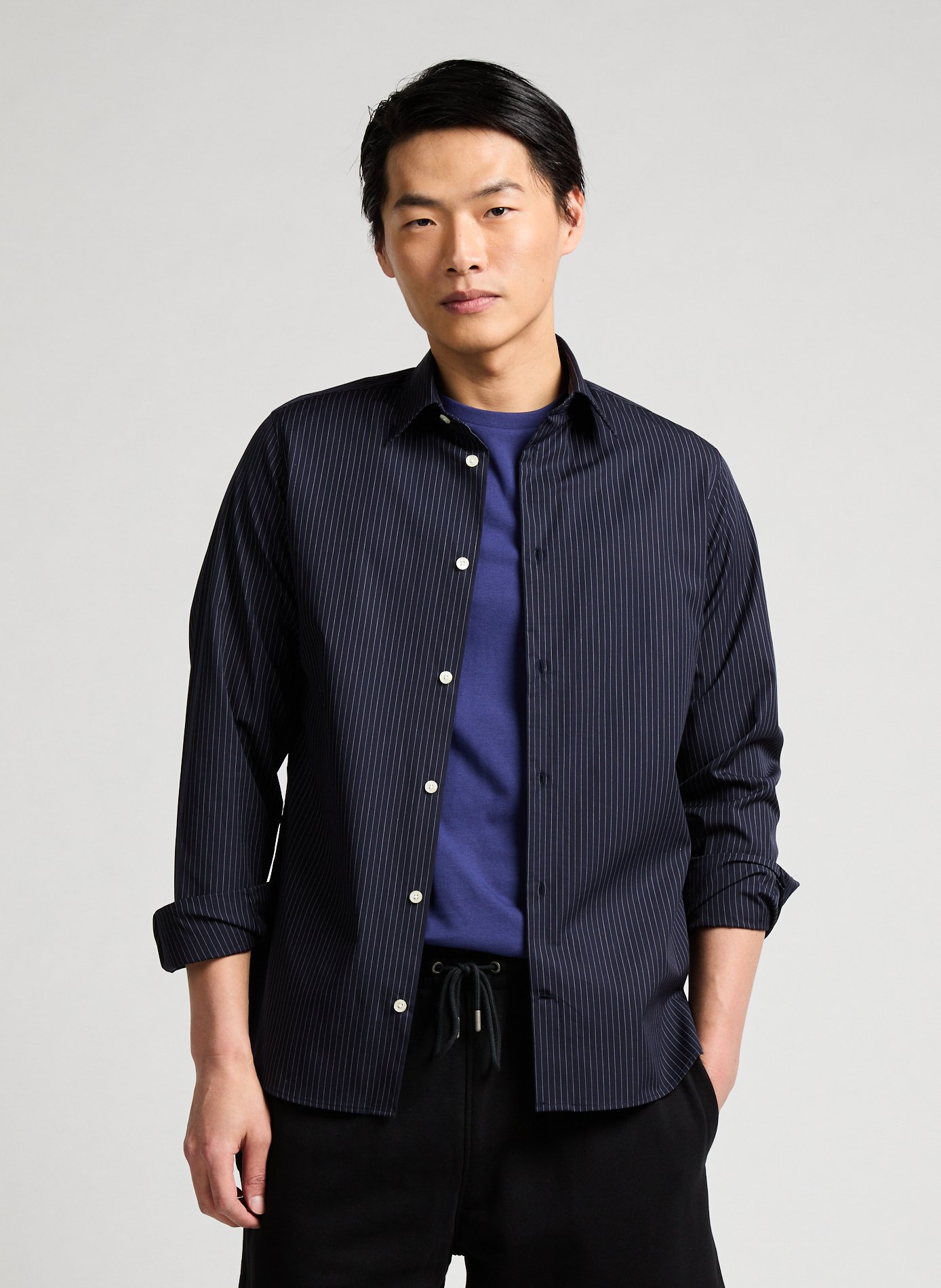 Striped slim fit shirt in poplin Fayure | AU PRINTEMPS PARIS