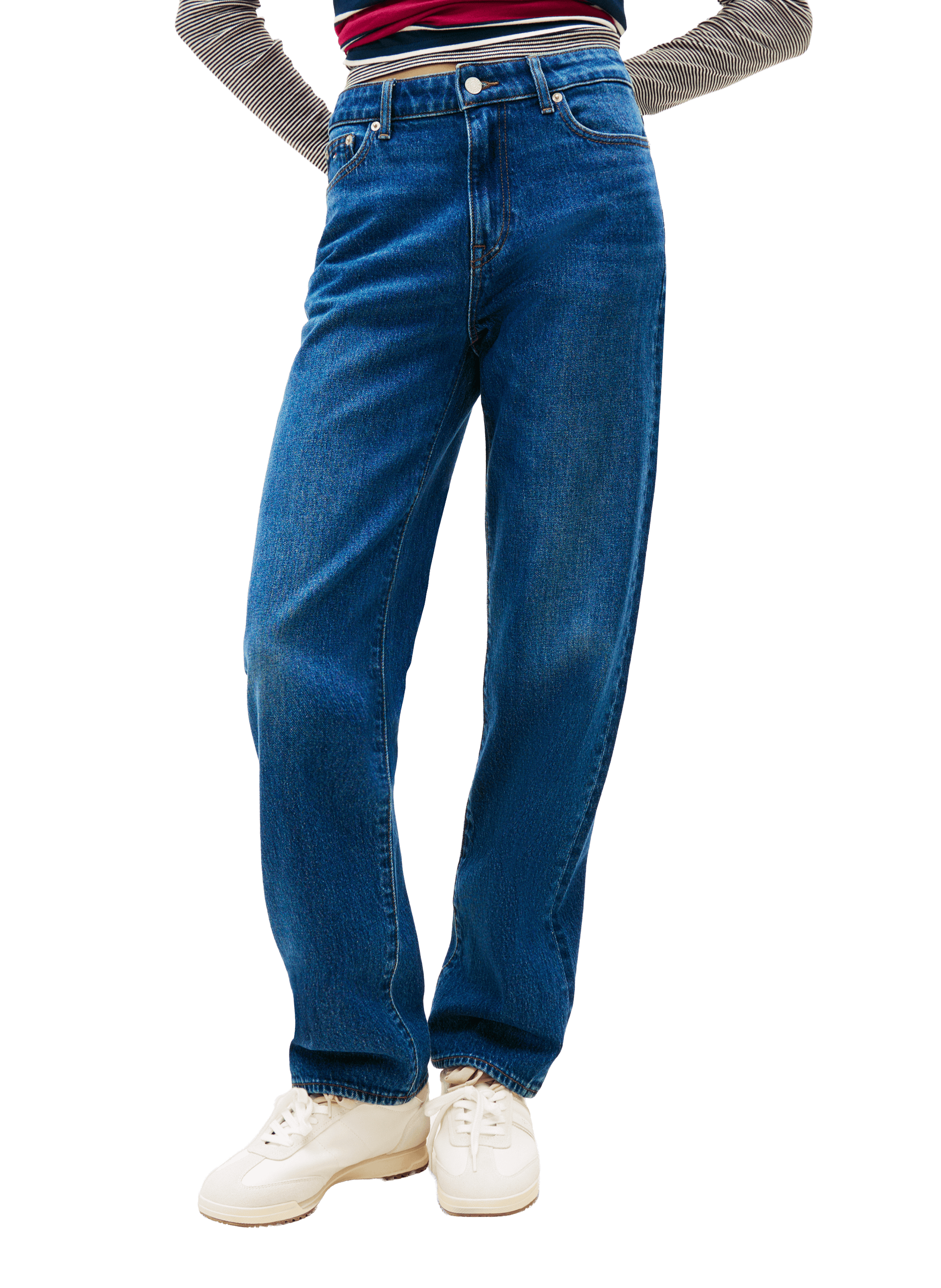 Straight-cut cotton-blend jeans | TOMMY HILFIGER