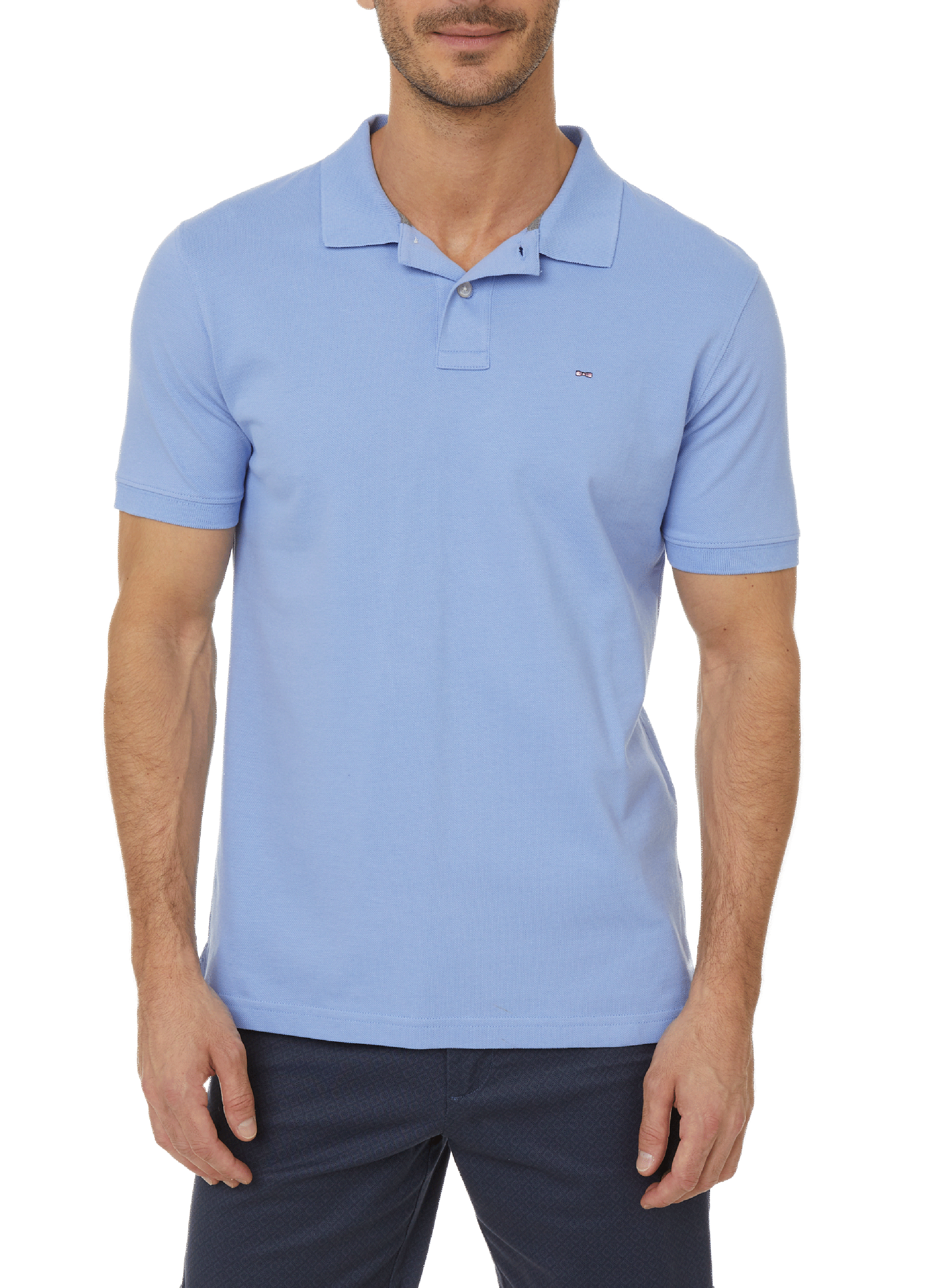 Plain cotton piqué polo shirt | EDEN PARK