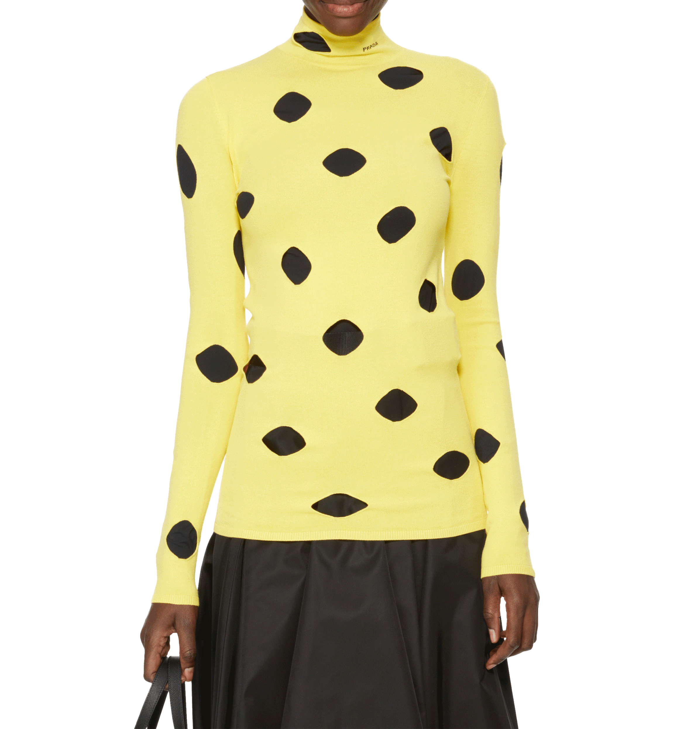 Wool knit jumper with cut-out details | PRADA