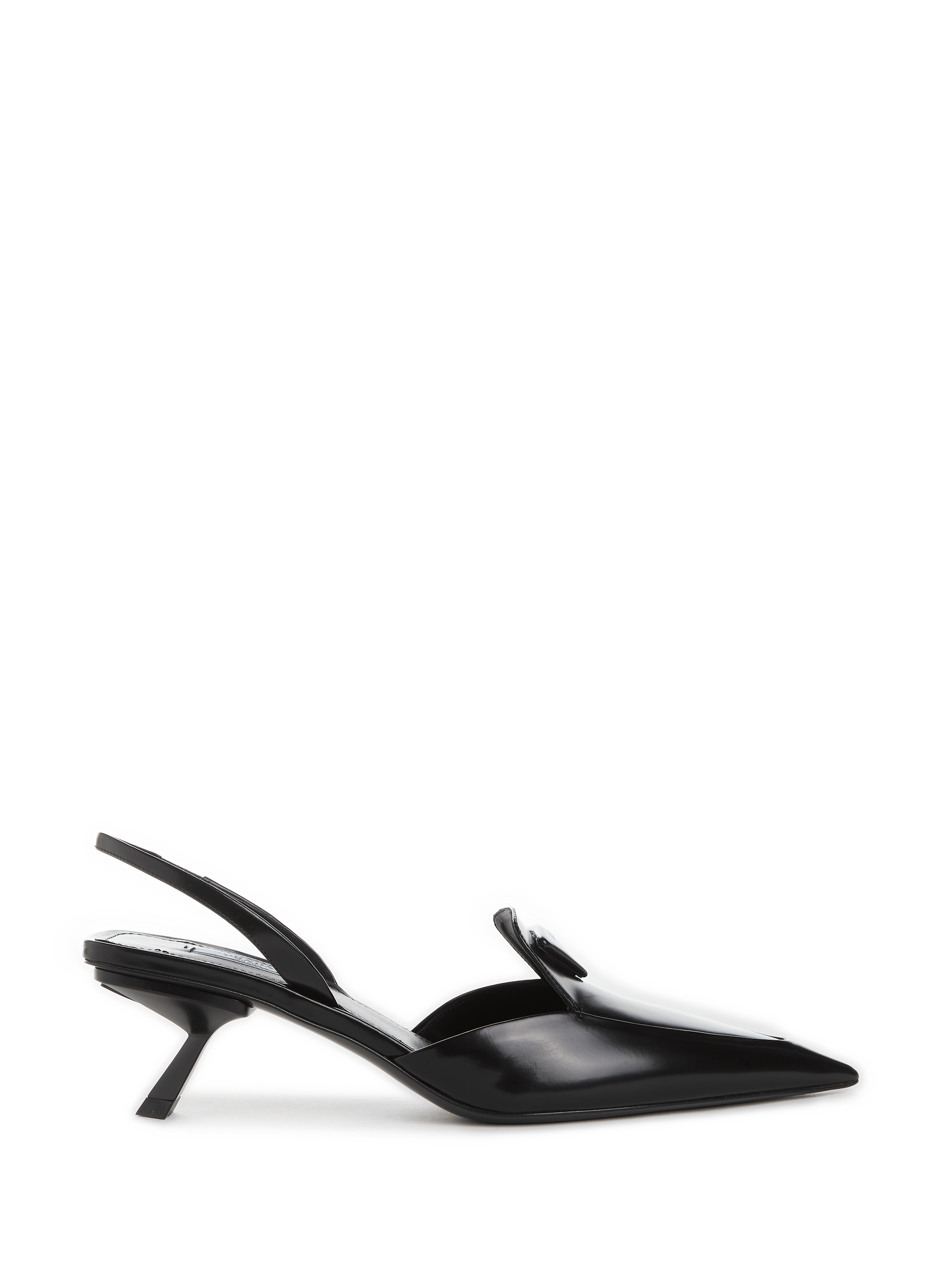 Brushed leather slingbacks | PRADA