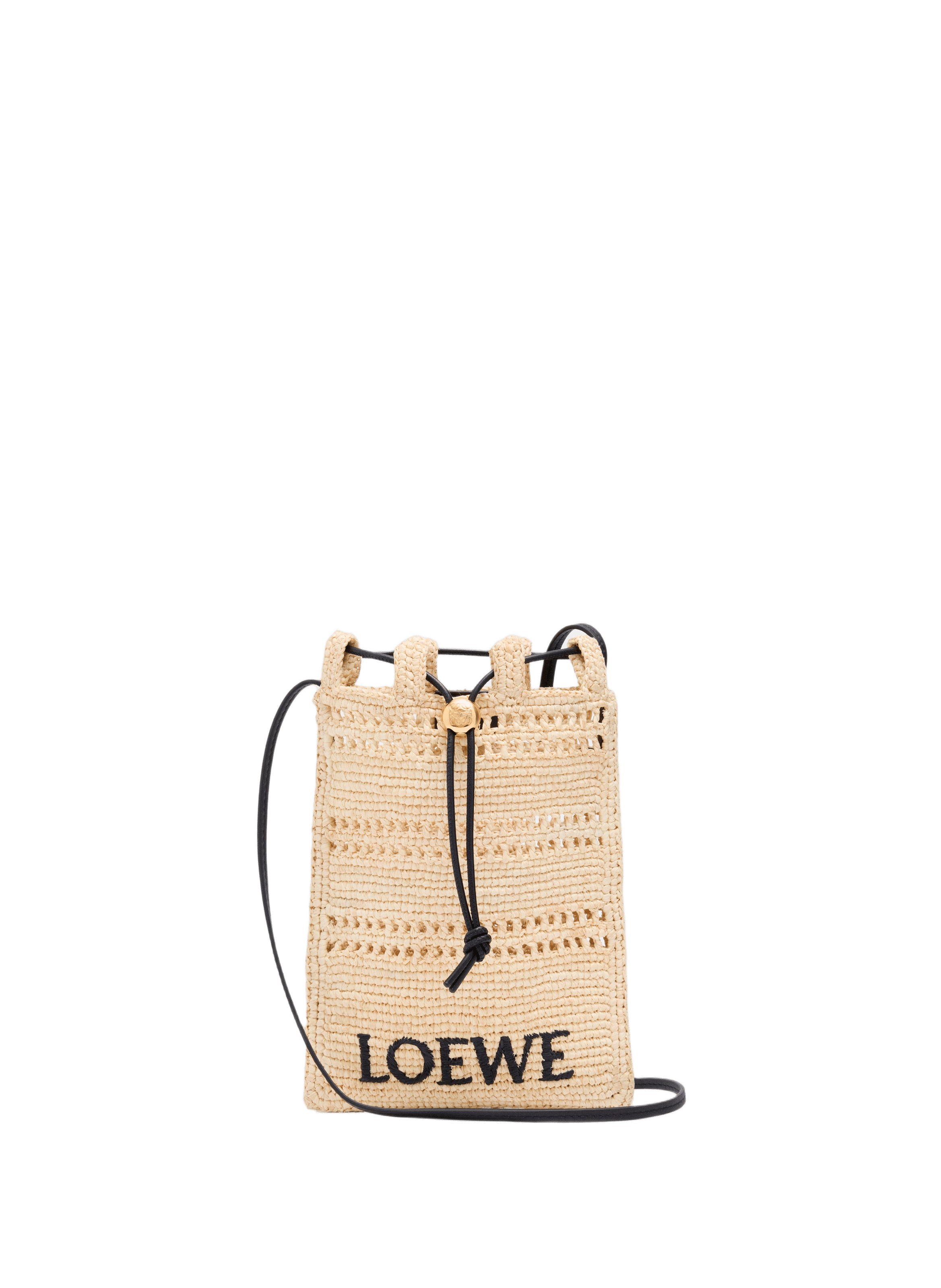 Pochette bandoulière en raphia et cuir | LOEWE