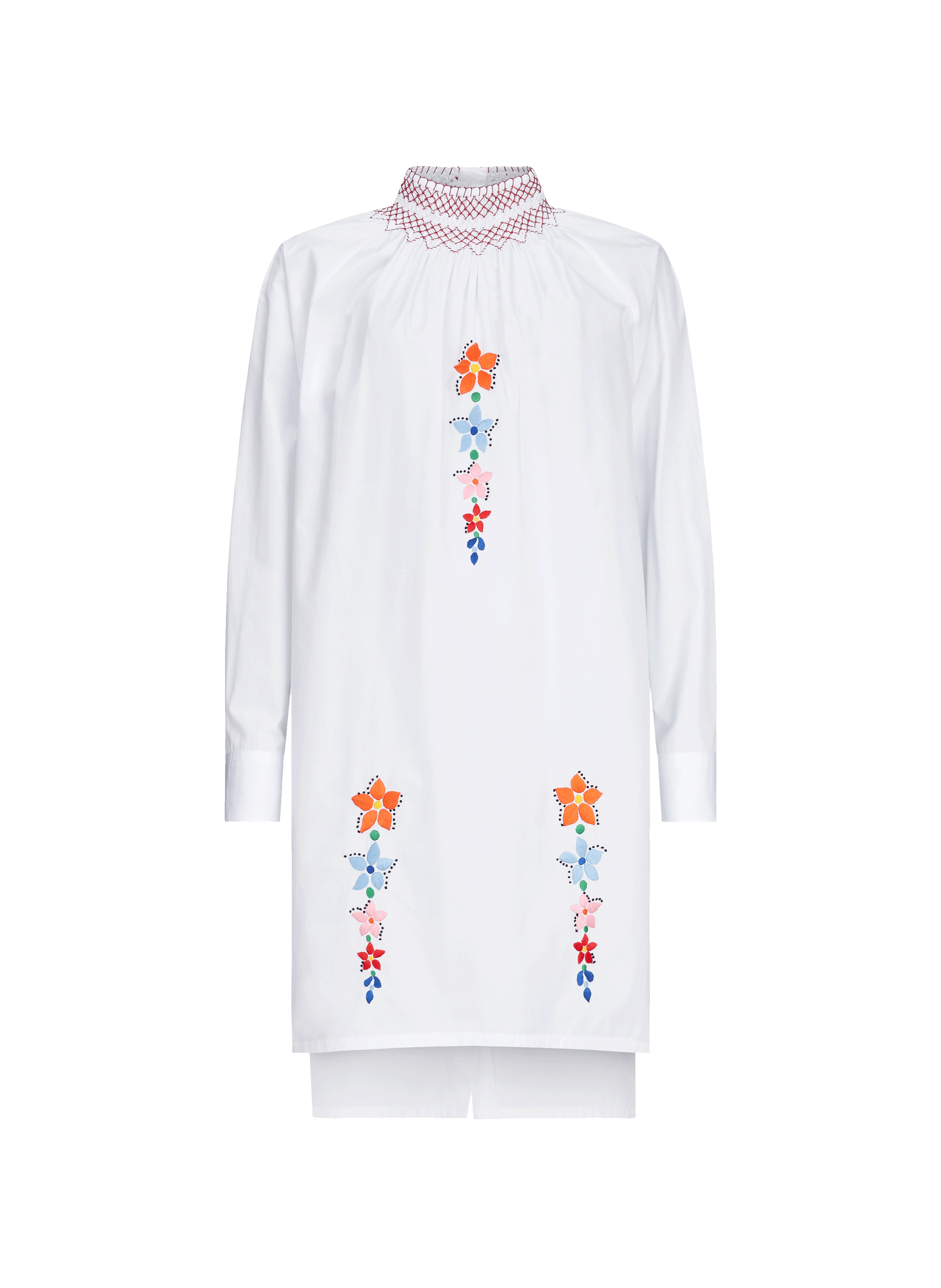 Embroidered cotton poplin Dress | PRADA