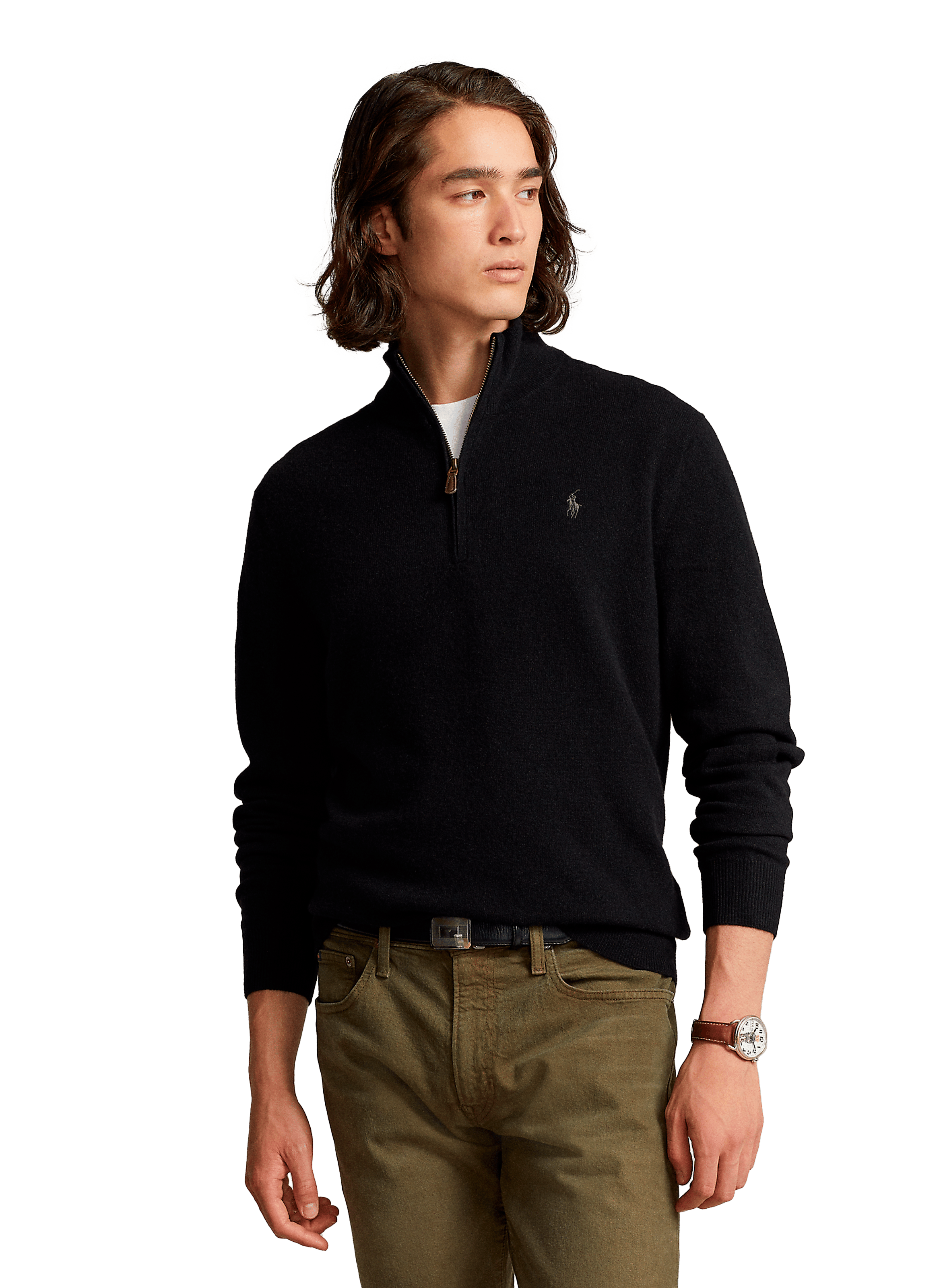 Pull col zippé en laine | POLO RALPH LAUREN
