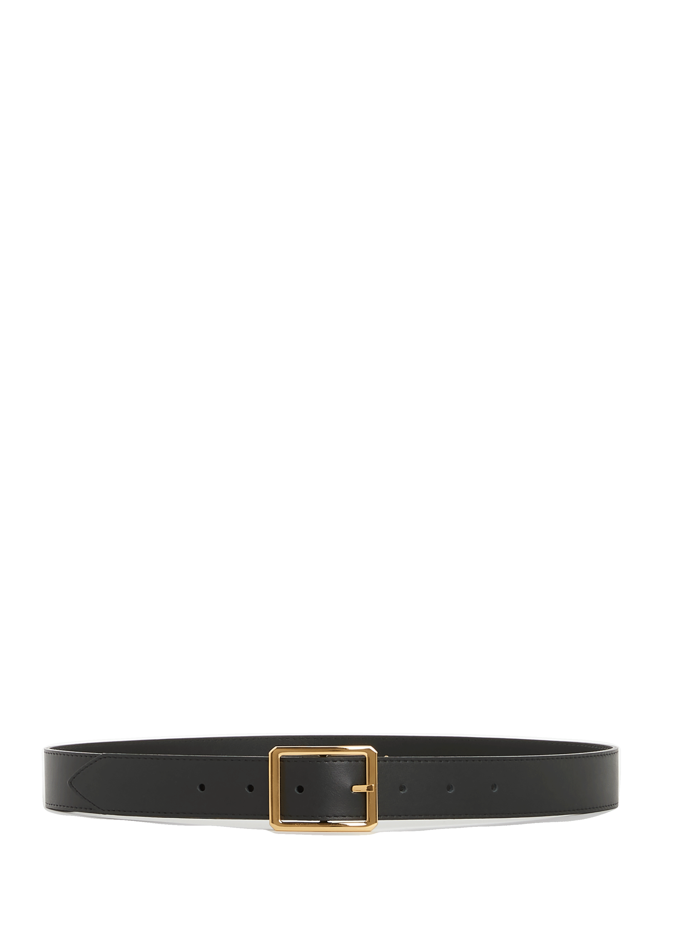Rectangular buckle leather belt | SAISON 1865