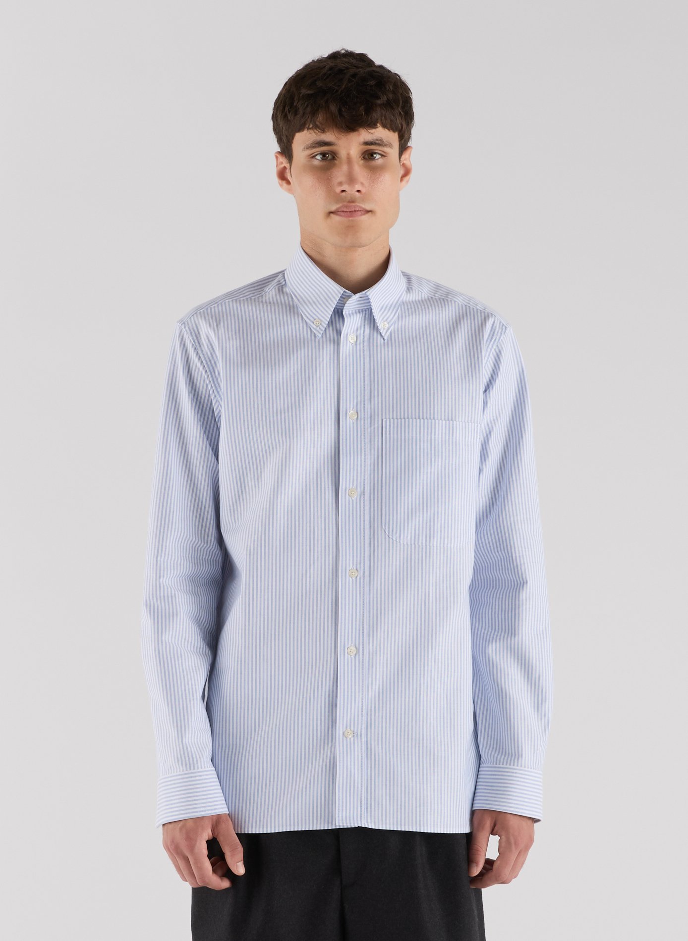 Chemise rayée Euray à col américain en coton  | SAISON 1865
